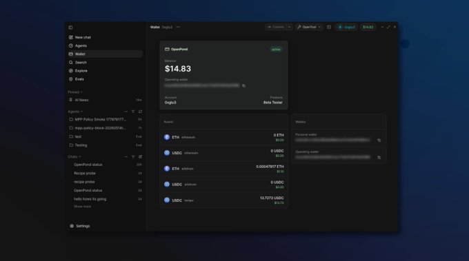 OpenPond App wallet